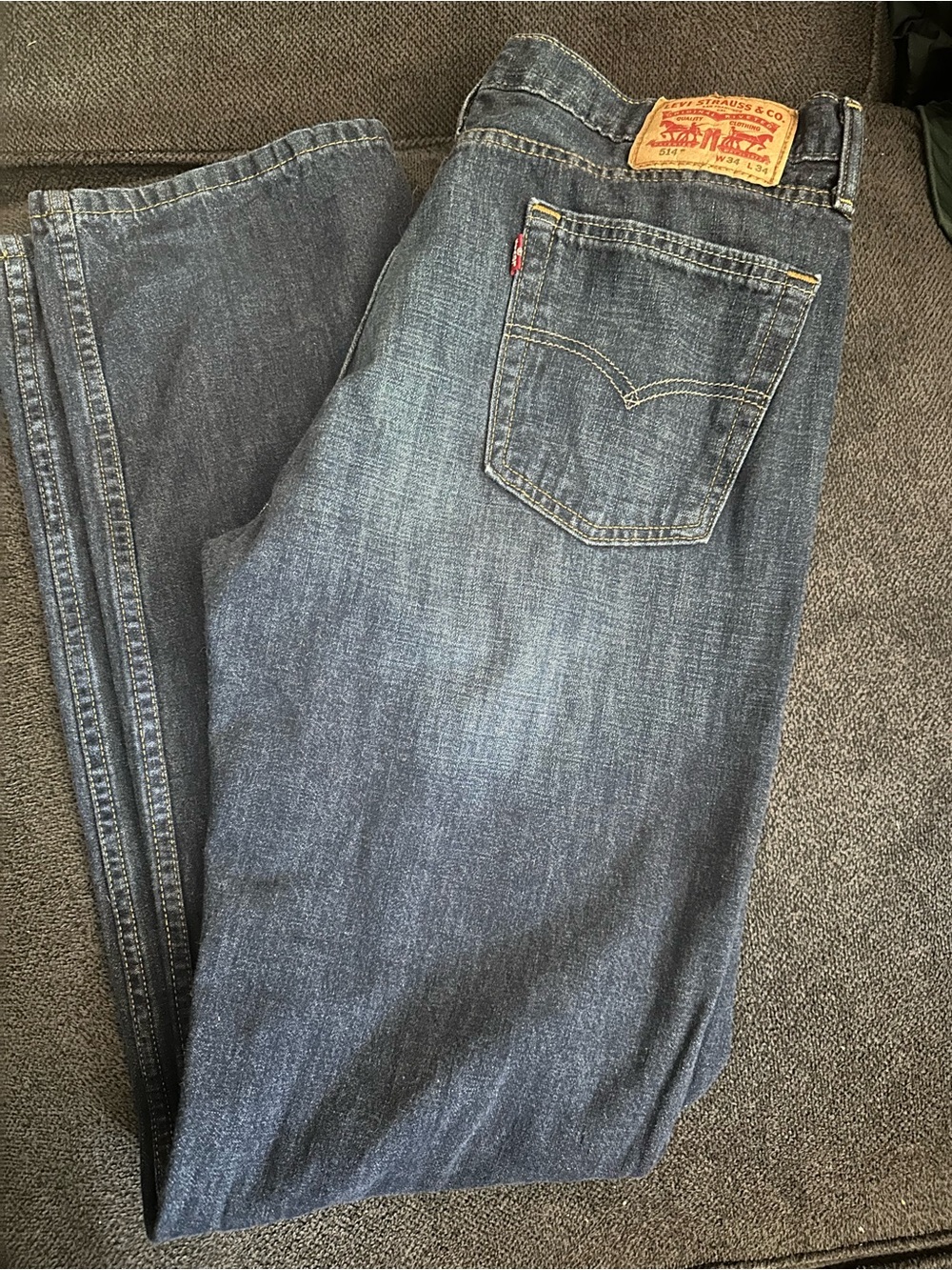 Levi's Men's Faded Blue Straight Jeans